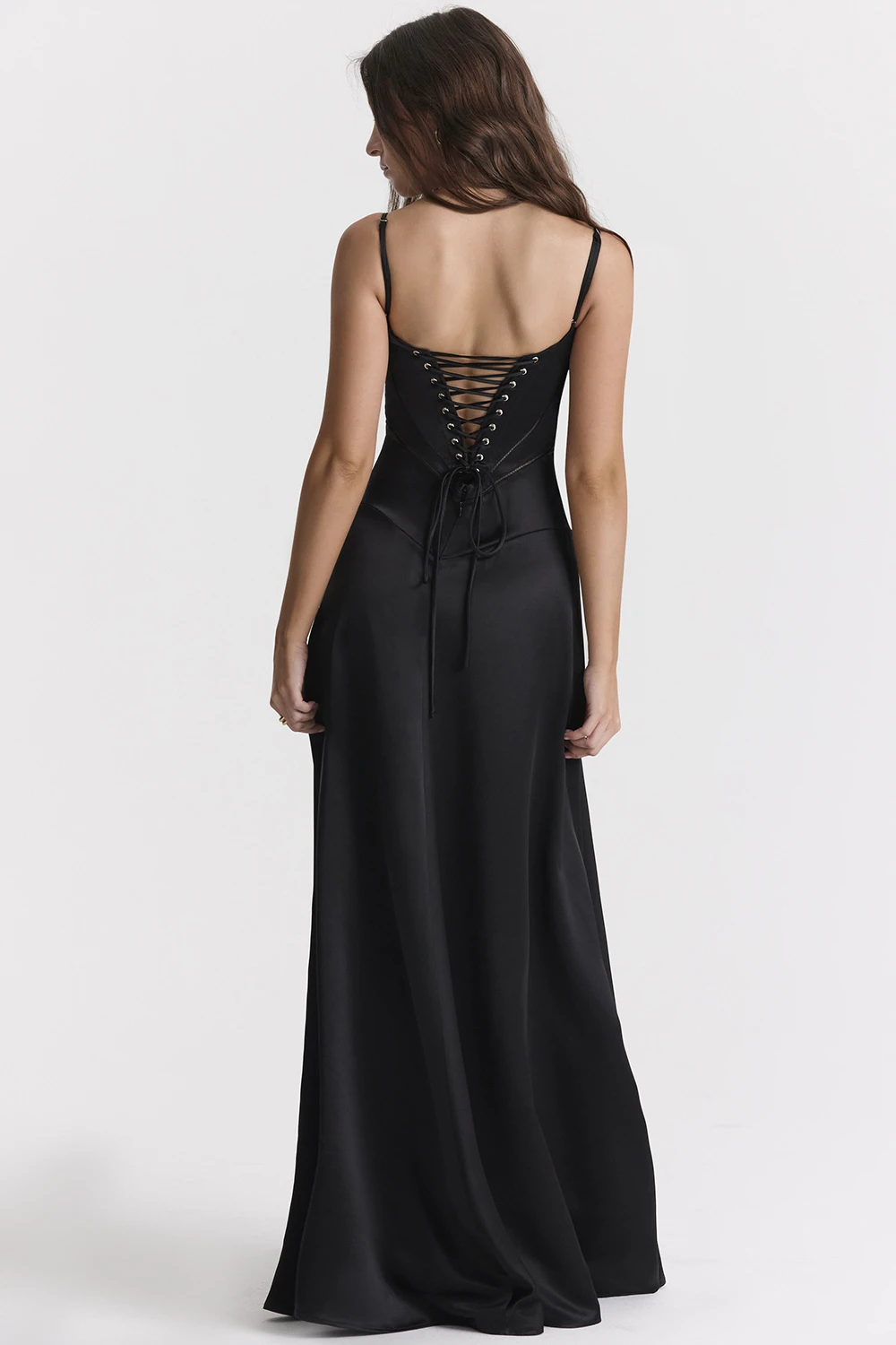 Black Lace Up Maxi Dress 12 Black Lace Up Maxi Dress – Bild 10