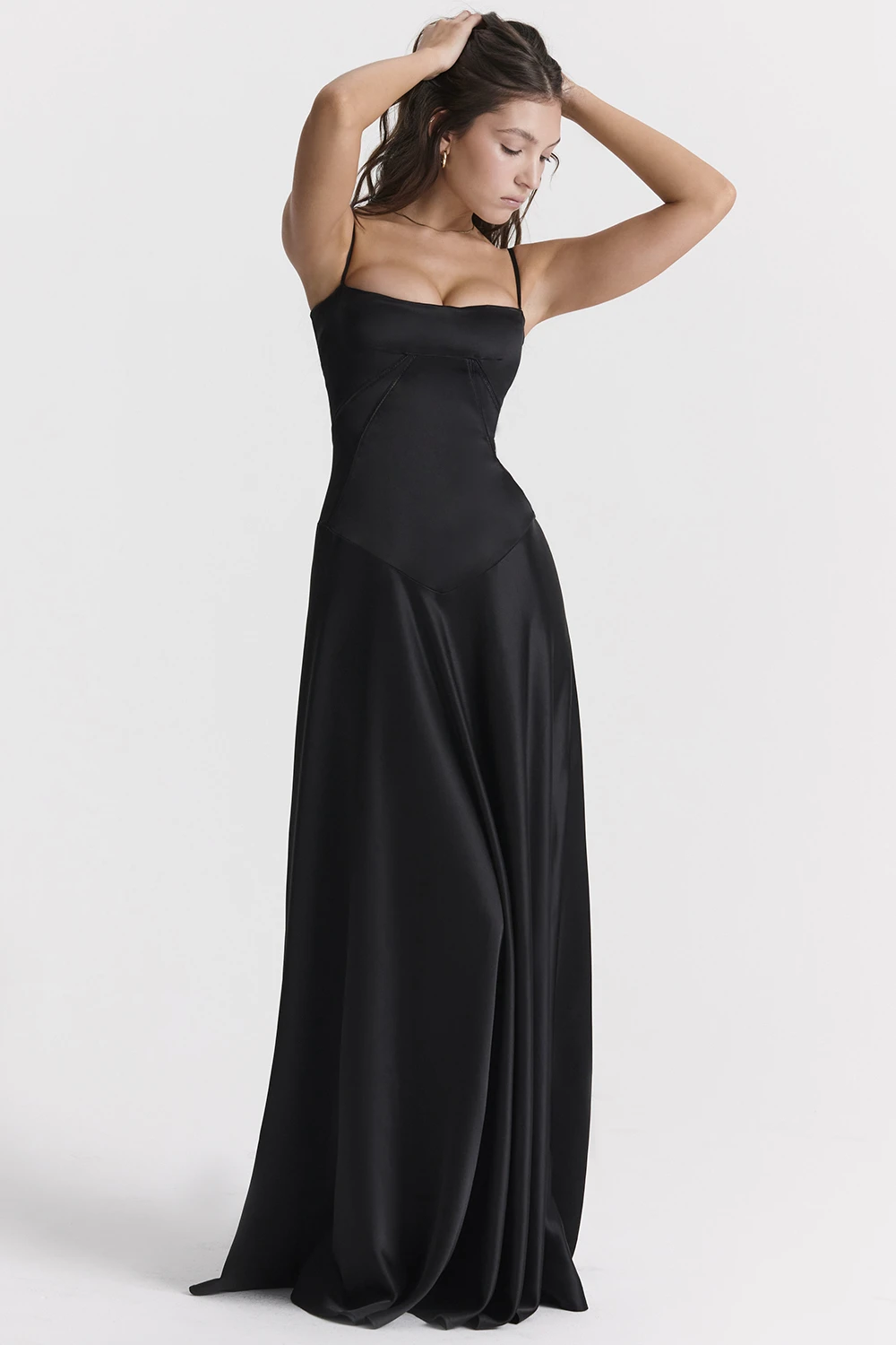 Black Lace Up Maxi Dress 7 Black Lace Up Maxi Dress – Bild 5