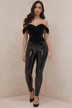 Black Velvet Draped Corset -Traumhafte Kleider angelica 2