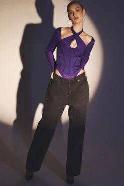 Grape Halterneck Corset Bodysuit -Traumhafte Kleider angharad g21