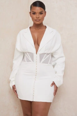 White Blazer Corset Dress -Traumhafte Kleider anine 10y