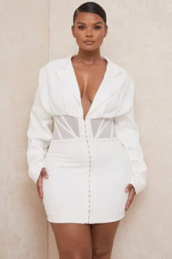 White Blazer Corset Dress -Traumhafte Kleider anine 11y