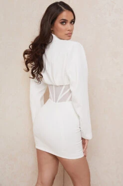 White Blazer Corset Dress -Traumhafte Kleider anine 7y