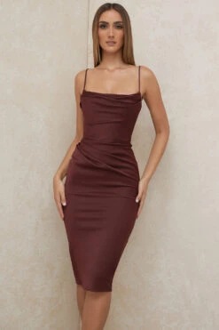 Raisin Satin Corset Midi Dress -Traumhafte Kleider anja 5