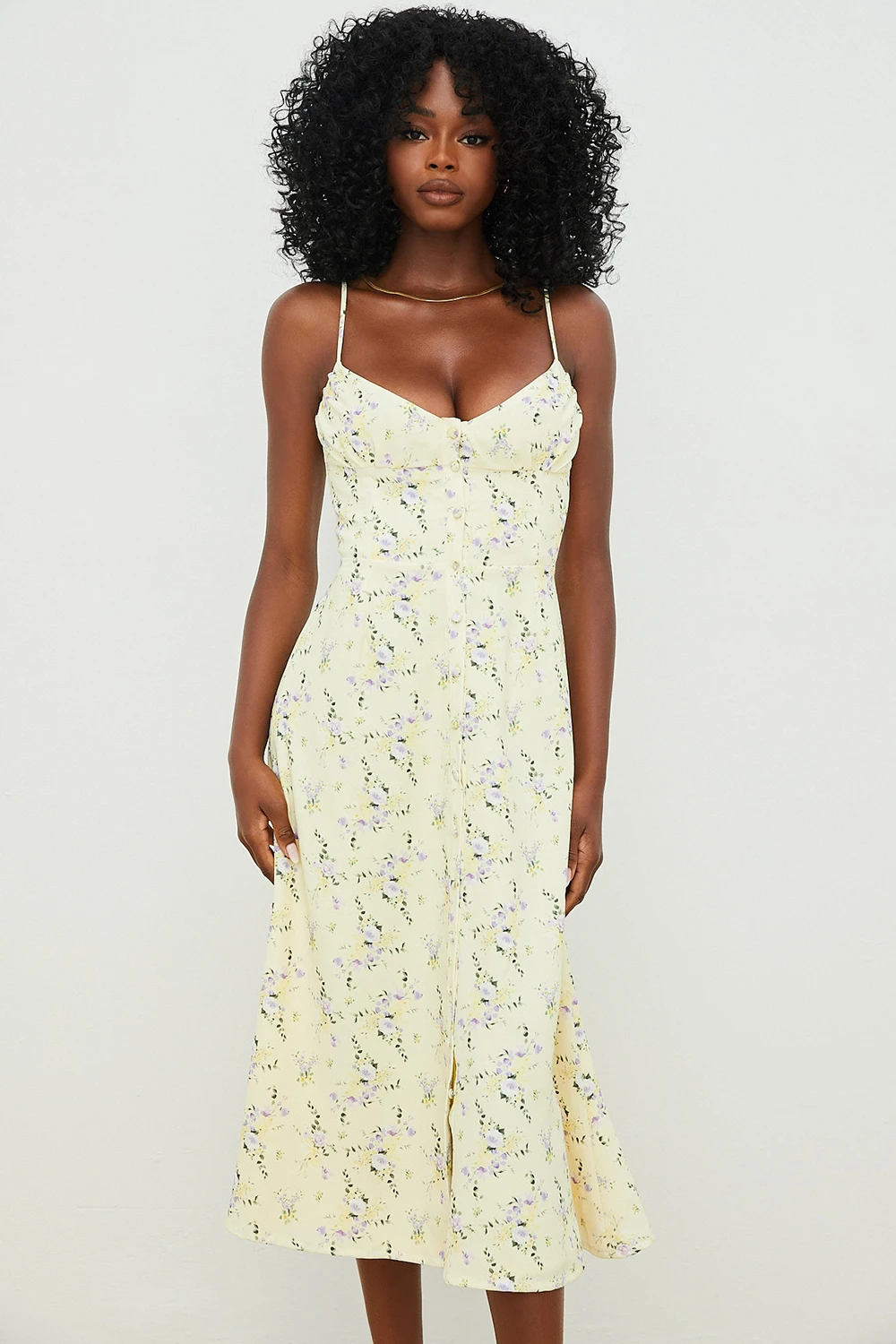 Lemon Floral Midi Sun Dress 4 Lemon Floral Midi Sun Dress – Bild 2