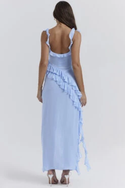 Soft Blue Ruffle Maxi Dress -Traumhafte Kleider ariela 5