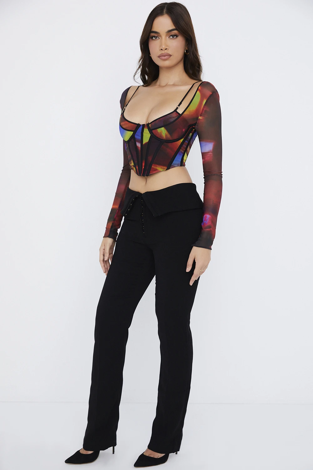 Black Fold Front Trousers 7 Black Fold Front Trousers – Bild 5