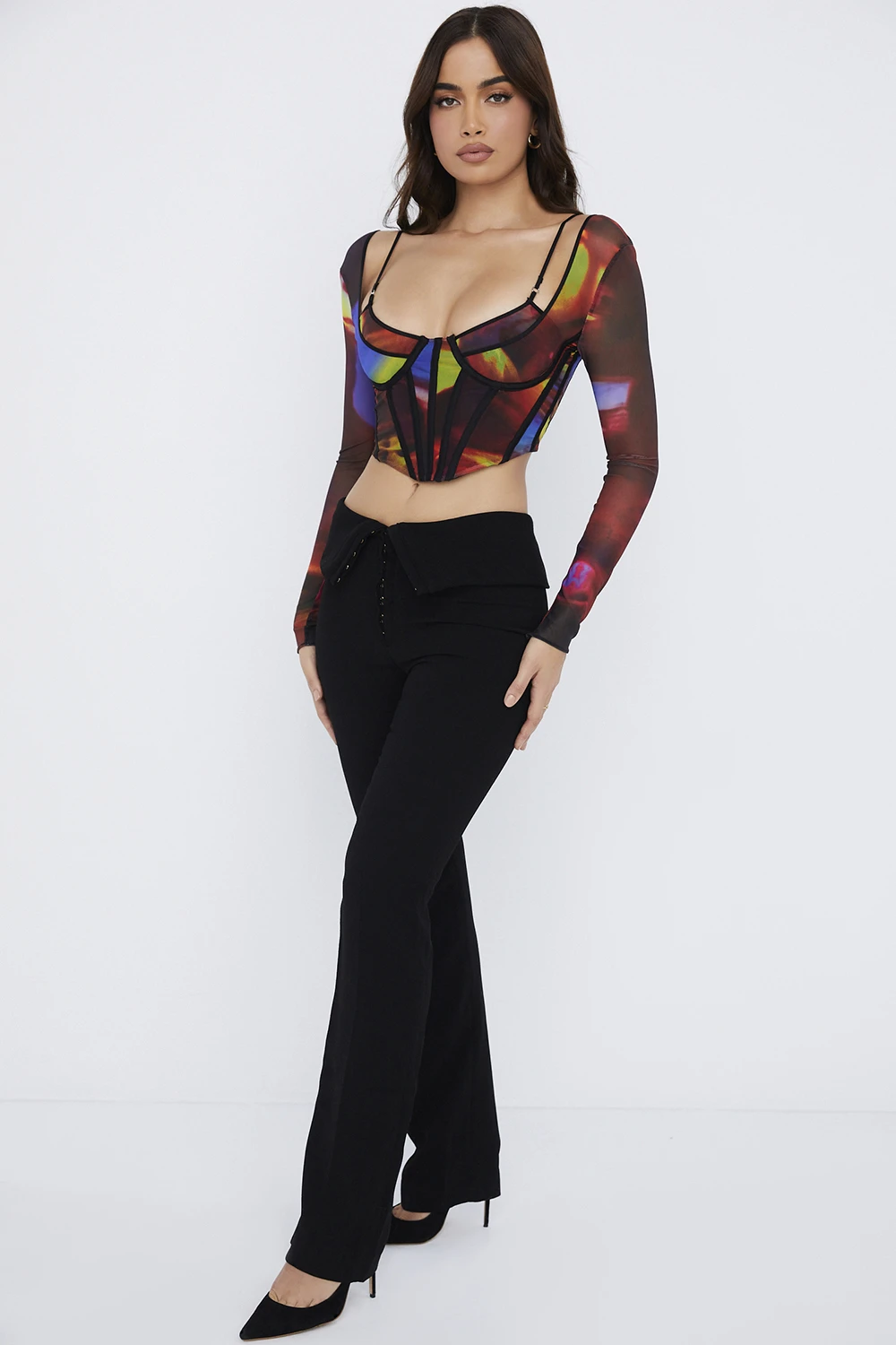 Black Fold Front Trousers 8 Black Fold Front Trousers – Bild 6