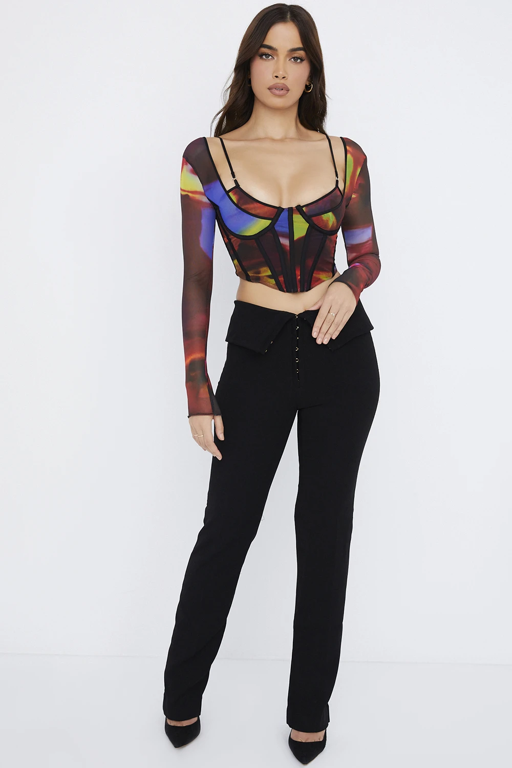 Black Fold Front Trousers 6 Black Fold Front Trousers – Bild 4