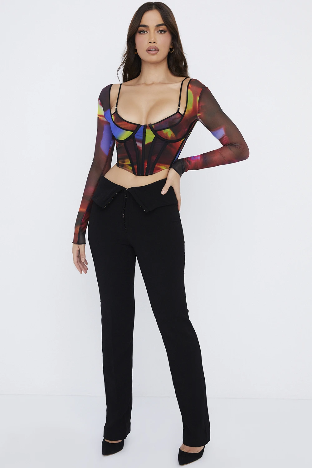 Black Fold Front Trousers 5 Black Fold Front Trousers – Bild 3