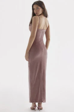 Soft Pink Velvet Midi Dress -Traumhafte Kleider azalea 18