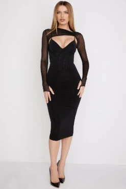 Black Corset Midi Dress -Traumhafte Kleider beatrice 1