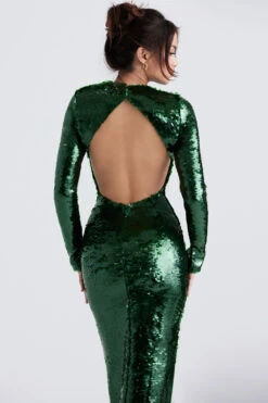 Pine Green Sequin Maxi Dress 25 Pine Green Sequin Maxi Dress -Traumhafte Kleider belle 7