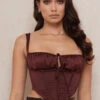 Raisin Satin Cropped Corset -Traumhafte Kleider betsy 14