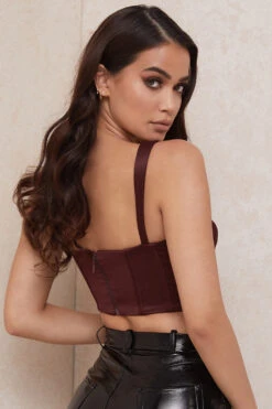 Raisin Satin Cropped Corset -Traumhafte Kleider betsy 19