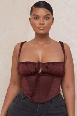 Raisin Satin Cropped Corset -Traumhafte Kleider betsy 20