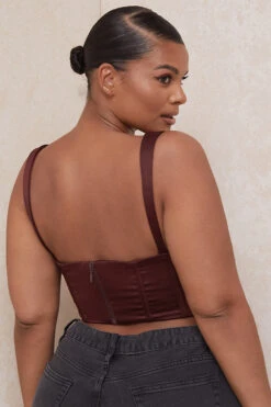 Raisin Satin Cropped Corset -Traumhafte Kleider betsy 23