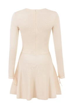 Cream Dainty Knit Mini Dress -Traumhafte Kleider caprice cream 02