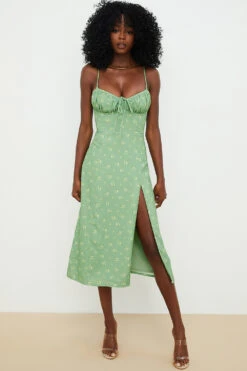 Olive Floral Bustier Midi Dress 20 Olive Floral Bustier Midi Dress -Traumhafte Kleider carina g1a