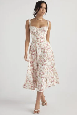 Rose Print Bustier Sundress -Traumhafte Kleider carmen 2