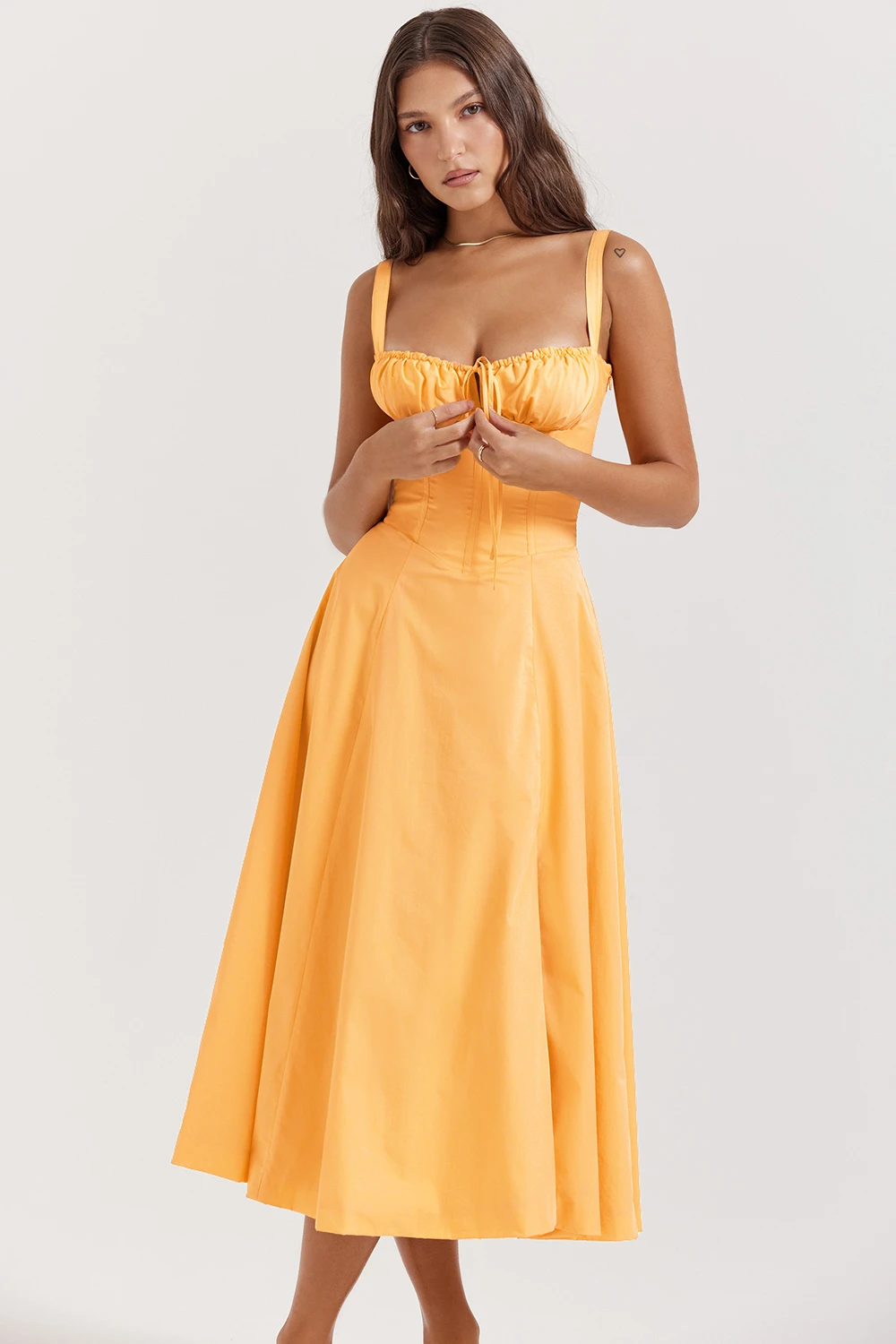 Tangerine Bustier Sundress 3 Tangerine Bustier Sundress