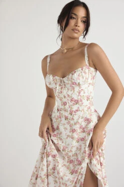 Rose Print Bustier Sundress -Traumhafte Kleider carmen 4