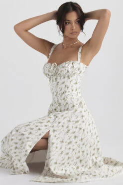 Garden Print Bustier Sundress