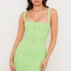 Lime Ruched Mesh Mini Dress -Traumhafte Kleider cate 11