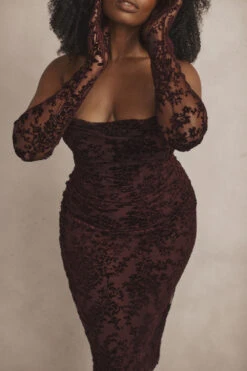 Black Cherry Devore Corset Dress -Traumhafte Kleider cb bodyshots22125352