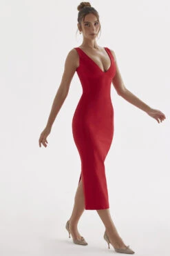 Red Rose Plunge Maxi Dress -Traumhafte Kleider cece 9