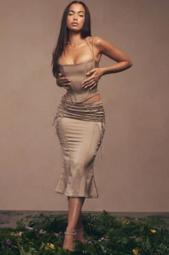 Latte Satin Corset 27 Latte Satin Corset -Traumhafte Kleider chantelle l14