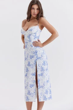 Blue Print Corset Midi Dress 24 Blue Print Corset Midi Dress -Traumhafte Kleider charlotte 6