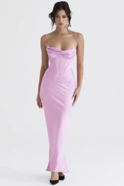 Pink Corset Maxi Dress