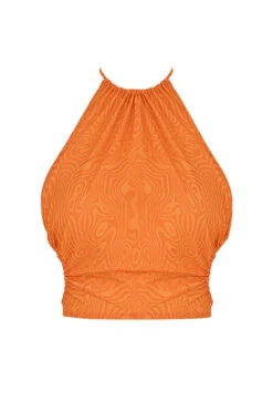 Mistress Rocks 'Vacay Mode' Orange Halter Neck Crop Top 27 Mistress Rocks 'Vacay Mode' Orange Halter Neck Crop Top -Traumhafte Kleider chr2532 01