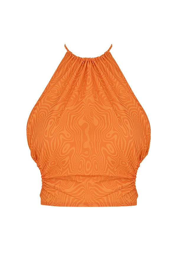 Mistress Rocks 'Vacay Mode' Orange Halter Neck Crop Top 14 Mistress Rocks 'Vacay Mode' Orange Halter Neck Crop Top – Bild 12