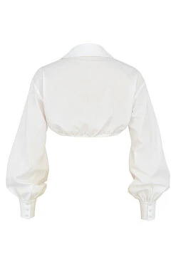 Mistress Rocks 'Wishlist' White Balloon Sleeve Cropped Shirt With Bralette 19 Mistress Rocks 'Wishlist' White Balloon Sleeve Cropped Shirt With Bralette -Traumhafte Kleider chr2643 03