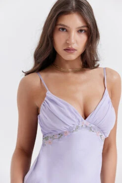 Embroidered Lavender Mini Dress -Traumhafte Kleider christa p5