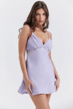 Embroidered Lavender Mini Dress -Traumhafte Kleider christa p8
