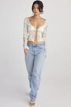 Garden Print Lace Trim Top -Traumhafte Kleider clarissa 1