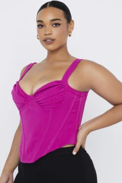 Fuchsia Boned Corset Top -Traumhafte Kleider dana 4a