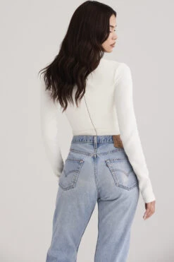 White Cutout Bodysuit -Traumhafte Kleider danica 6