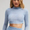 Mistress Rocks 'Delight' Powder Blue Shirred Crop Top -Traumhafte Kleider delightsmiles 4b