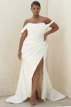 Ivory Draped Corset Bridal Gown - Limited Edition -Traumhafte Kleider delphine 14