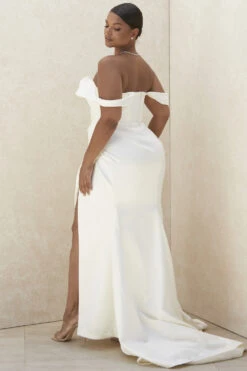Ivory Draped Corset Bridal Gown - Limited Edition -Traumhafte Kleider delphine 20
