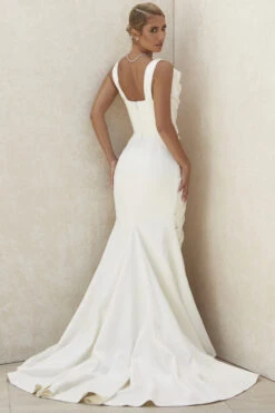 Ivory Draped Corset Bridal Gown - Limited Edition -Traumhafte Kleider delphine 9