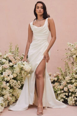Ivory Draped Corset Bridal Gown - Limited Edition