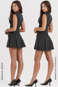 Charcoal Pleated Corset Dress -Traumhafte Kleider eleanor 1500a