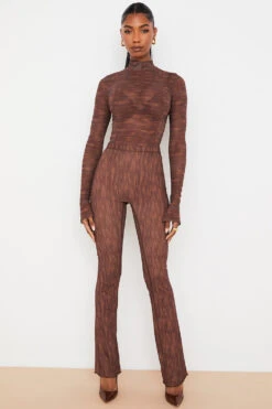 Chocolate Print Mesh Flared Trousers 20 Chocolate Print Mesh Flared Trousers -Traumhafte Kleider eleanorsb7292a 1