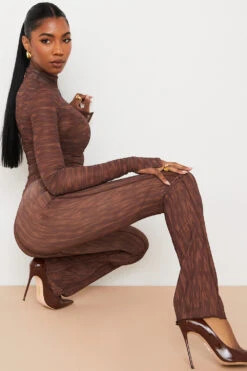 Chocolate Print Mesh Flared Trousers 27 Chocolate Print Mesh Flared Trousers -Traumhafte Kleider eleanorsb7292a 19