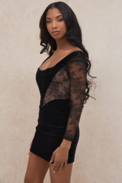 Black Velvet And Lace Corset Dress -Traumhafte Kleider elena 10